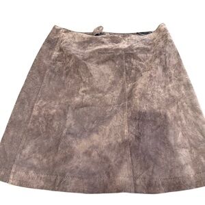 Sienna Studio 100% Leather Suede Brown Mini Skirt Size 8 host pick